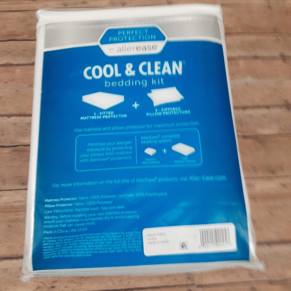 Allerease Perfect Protection Cool & Clean Mattress Protector & Pillow Case Full - Picture 2 of 6